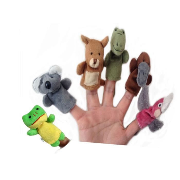 Hot!!!6PCS doigt New Animal Marionnettes Peluche Poupée En Tissu Bébé  éducatifs main enfants jouet - Cdiscount Jeux - Jouets