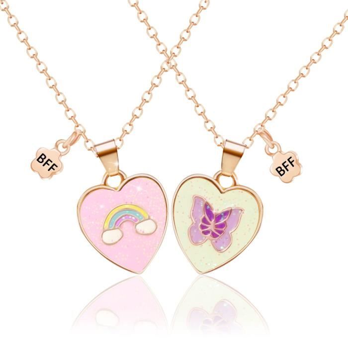 MenYiYDS 2 Pièces Colliers BFF Collier D'Amitié Magnétique Meilleurs
