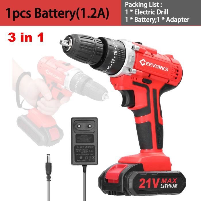 Polisseuse Sans Fil Pour Voiture - 21V, Batterie Li-ion 1.5A, Kit Avec éponges, Pour Perceuse électrique