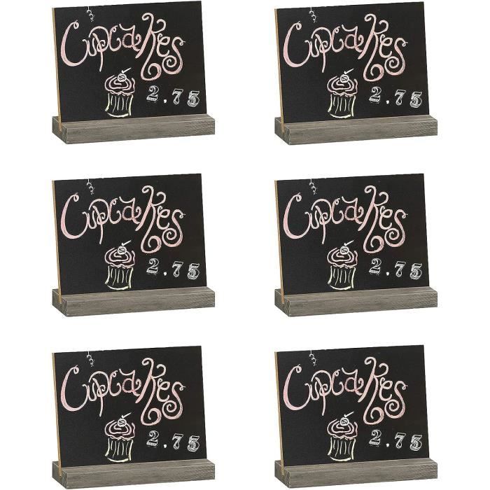 50 Mini Pinces à Tableau Noir En Bois - Formes Cœur Et Carré - Pour Messages, étiquettes De Plantes, Décoration - Avec Craie
