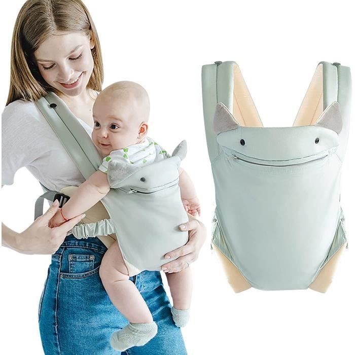 Porte Bébé Enfants Ergonomique Physiologique Taille Réglable Charge Maximale 15KG Idéal pour les Nourrissons de 4-36 Mois(Blu)
