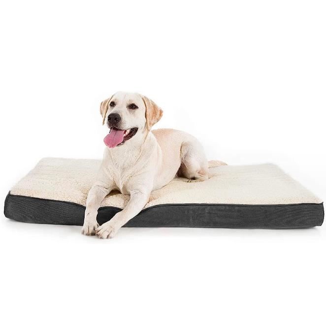 Panier Chien Orthopedique,Coussin Chien Dehoussable Lit pour Chien Lavable,Tapis Epais pour Chien Grande Taille,Matelas Chien,M