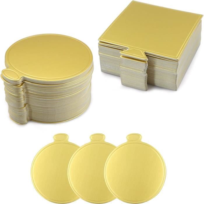 10 Plateaux à Gâteau Ronds En Carton – Doré Et Argenté, 20 Cm, Réutilisables Pour Pâtisserie Et Transport