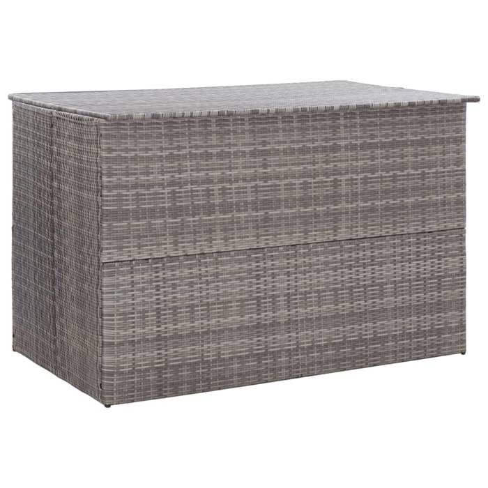 Coffre boîte meuble de jardin rangement gris 150 x 100 x 100 cm résine tressée Coffre boîte meuble de jardin rangement gris 150 x 100 x 100 cm résine tressée