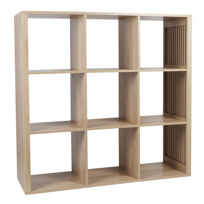Rangement Modulable - HOME DECO FACTORY - Klaus - 9 Cases - Marron