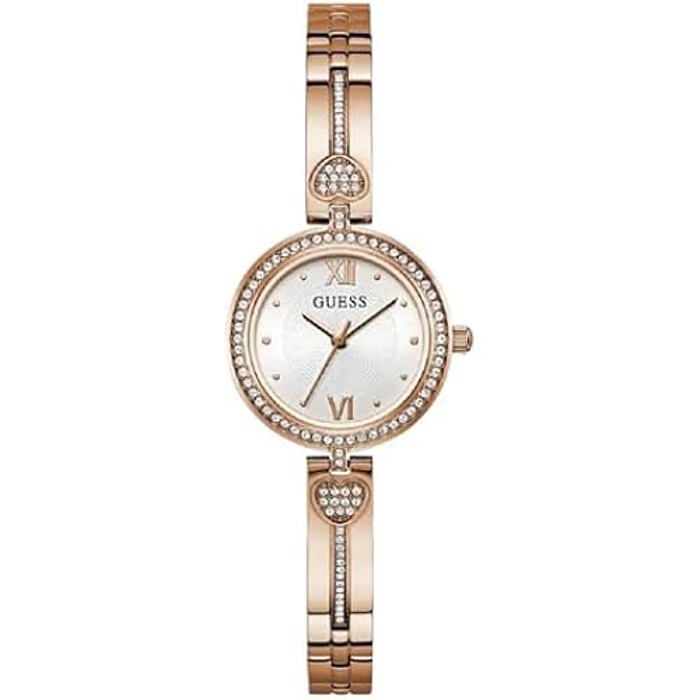 Montre Femme Guess G-Link 27 mm Cadran Blanc Boîtier Doré