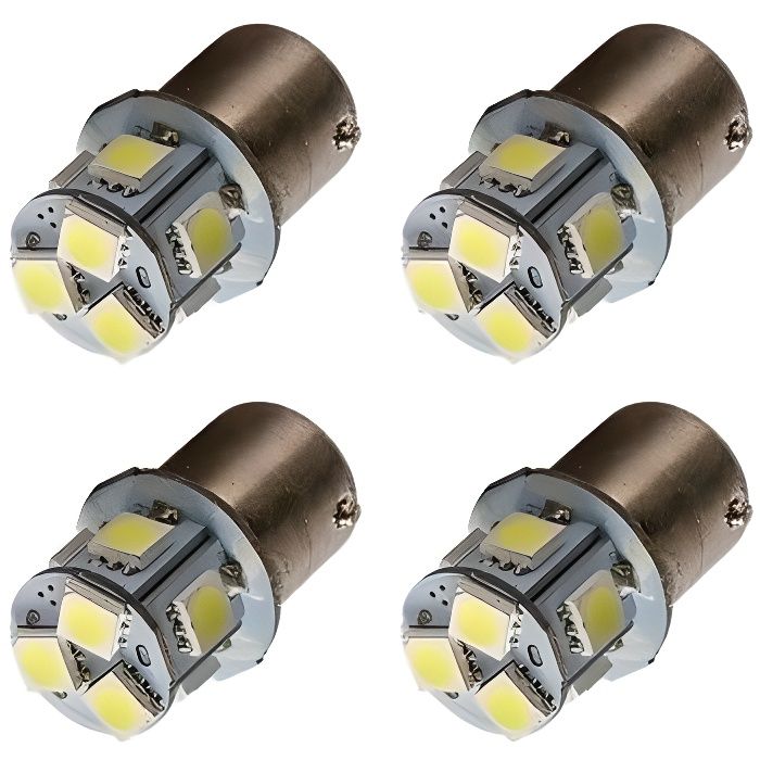 Ampoule BA15S LED P21W Orange Lampe 9 SMD Veilleuses phares pour  Clignotants - Cdiscount Auto