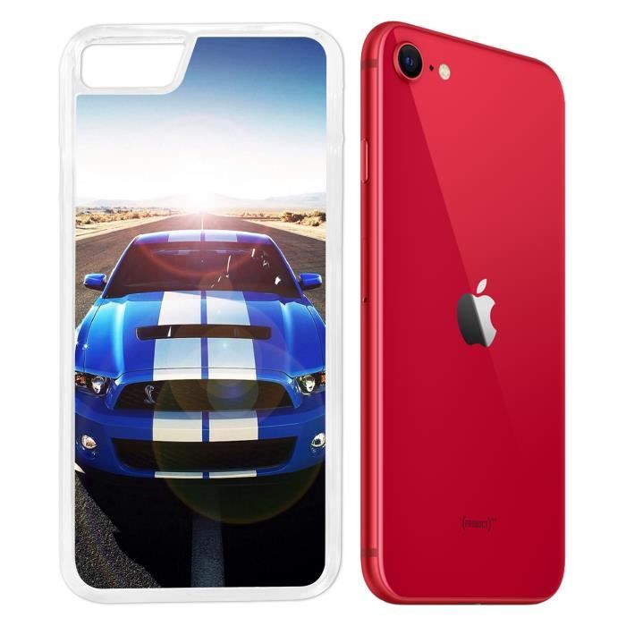 coque iphone se 2020 ford mustang shelby accessoire telephone cdiscount telephonie