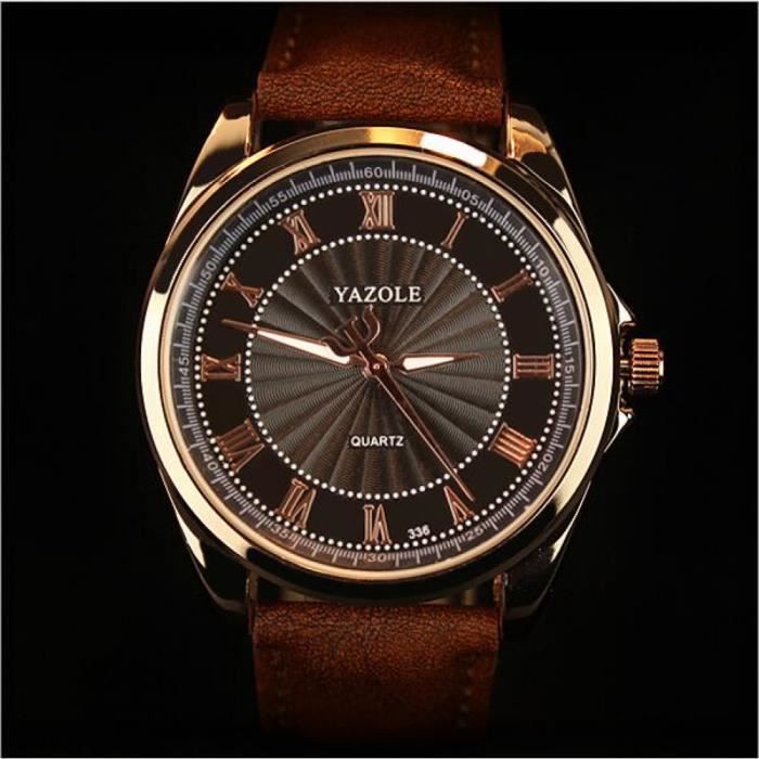 Montre Adidas Montre Homme Yazole En Cuir Marron 318WHBR Montre