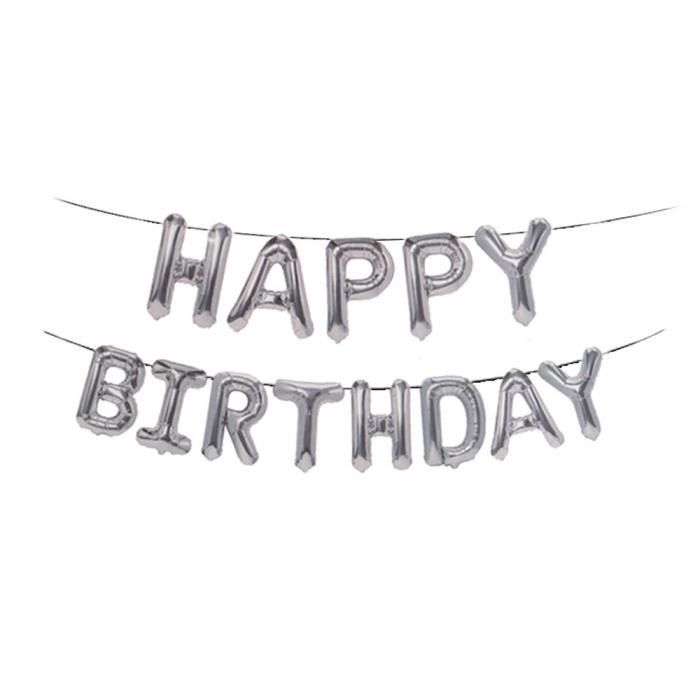 Auto Gonflant Joyeux Anniversaire Fête Bannière Ballon Bunting 16/" Lettre Nombre NEUF