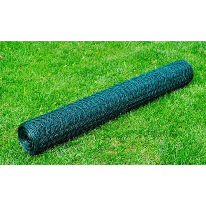 Grillage En Acier Galvanis Plastifi Hauteur 1 M Longeur 25 M grillage-en-acier-galvanis-plastifi-hauteur-1-m-longeur-25-m