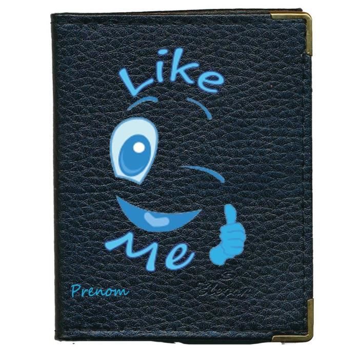 Pochette Etui Porte Cartes Bancaire Credit Fidelite Noir Pour 24 Cartes Like Me Personnalise Avec Prenom Cdiscount Bagagerie Maroquinerie