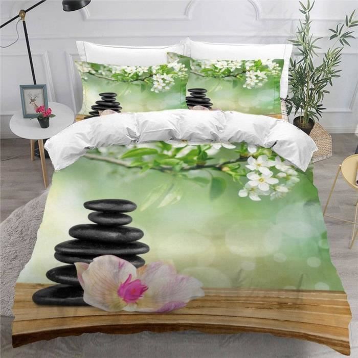 Housse De Couette Chat 3D Réversible 100% Microfibre - Single 135x200cm Avec Taie D'Oreiller