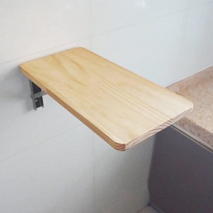 Bureau Flottant 40x30cm Table Murale Pliante Acier Inoxydable 40x30cm - Bureau Suspendu Ordinateur - Étagère Murale Multifonction étagère Murale Multifonction