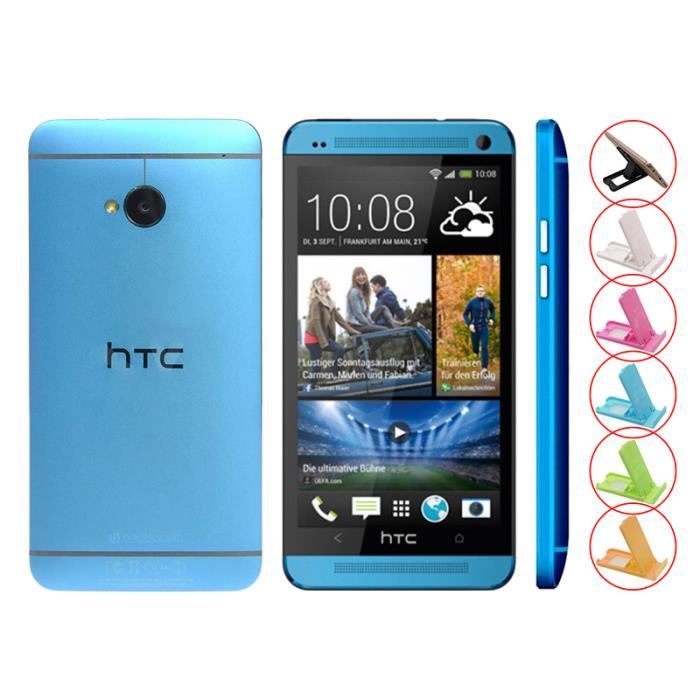 bleu htc one m7 32gb ecouteur chargeur