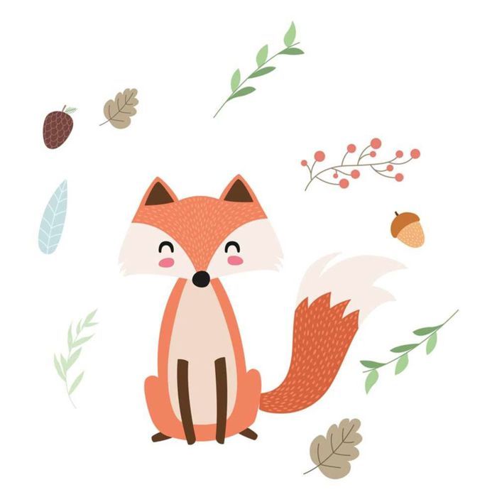 Stickers Muraux Renard Cdiscount