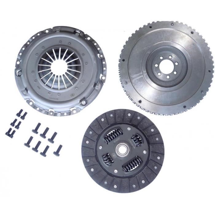 Kit Embrayage Complet + Volant Moteur Rigide Pour Peugeot 208, 308, Citroën C3, C4, DS3 1.6 HDi 110-115cv