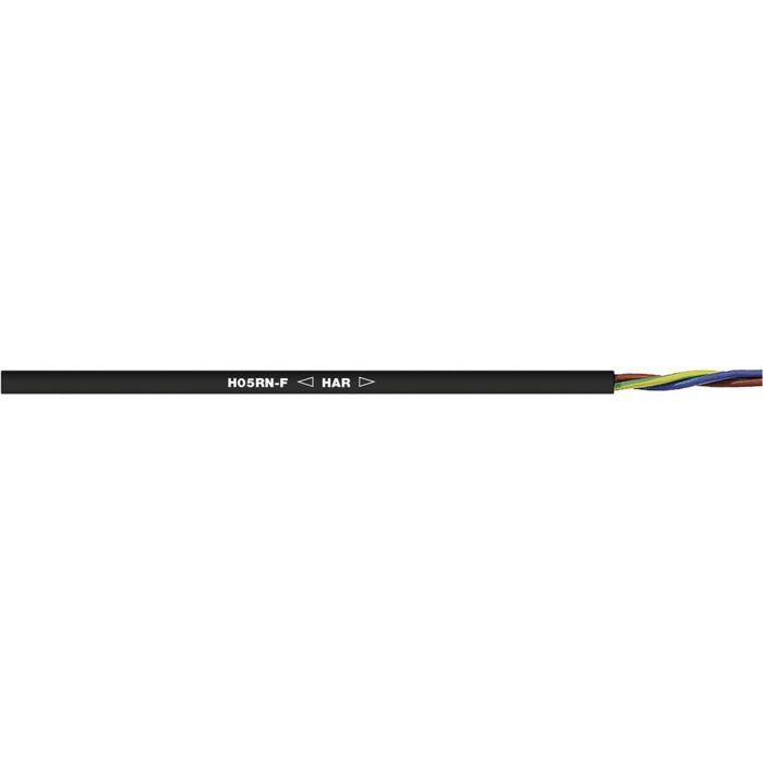 Câble de raccordement H05RN-F LAPP H05RN-F 3G075 1600252/50 3 x 0.75 mm² noir 50 m