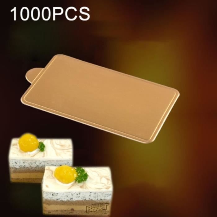 Moule A Gateau Moule De Patisserie Tapis De Carton De Gateau De 1000 Pieces Petit Rectangle Epais Dore Mat De Gateau De Mousse Cdiscount Maison