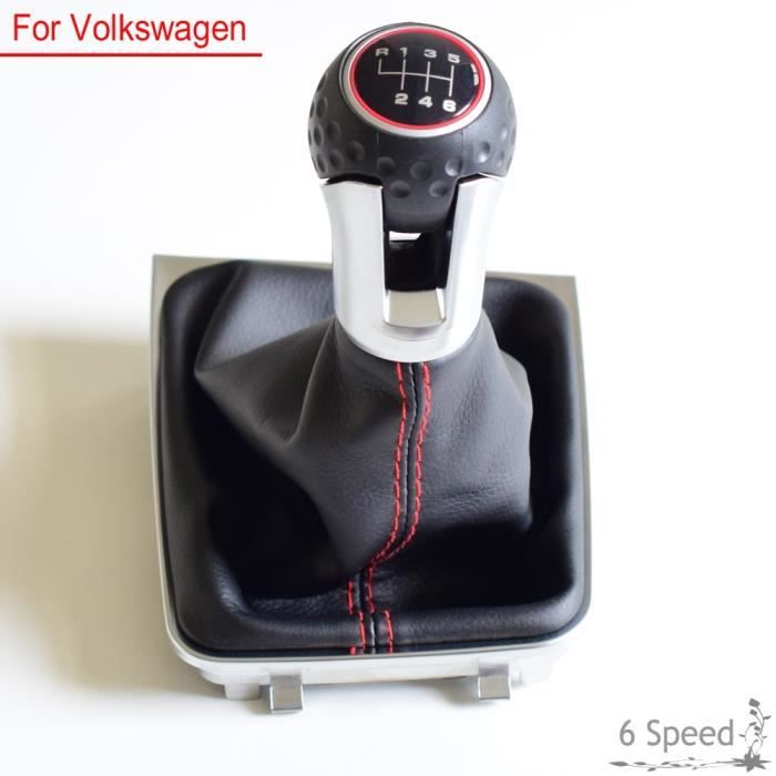 Couvercle de démarrage de levier de vitesse de voiture en cuir ABS pour VW Volkswagen Golf 7 A7 MK7 -6 Speed-Gear Shift