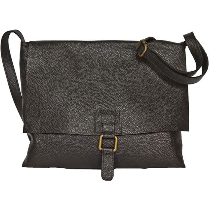LucieElle Sac Femme CUIR bandouliere et porte epaule Besace Cuir souple Italien Olimpia Cdiscount Bagagerie Maroquinerie