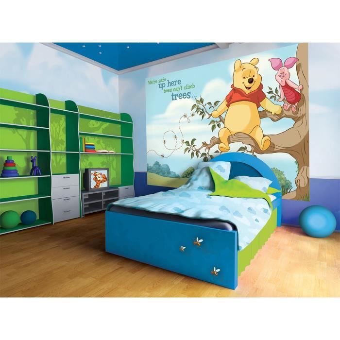 Fresque Murale Winnie L Ourson Bees 104x70 5 Cm Pour Chambre D