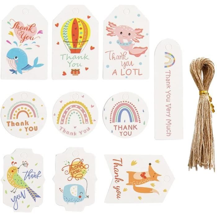 Lot De 200 étiquettes En Papier Kraft Avec Ficelle De Jute Pour Mariage