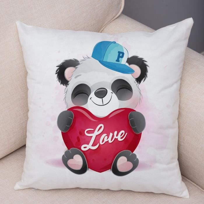 Grand Coussin Panda En Peluche – 90 Cm – Câlin, Décoration, Soutien Lombaire – Doux Et Réaliste