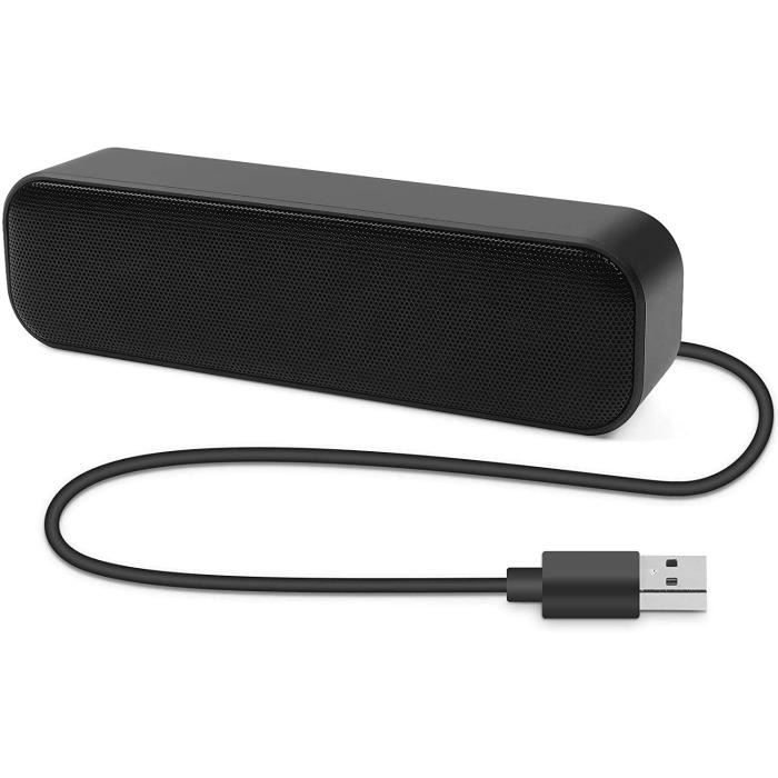 Haut-Parleur pour PC - Haut-Parleur USB - Mini USB - Portable avec stéréo  Surround 3D - Plug and Play - Design antidérapant - [130]