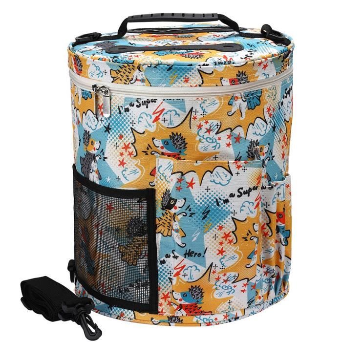 Sac De Rangement En Velours Côtelé Pour Laine Et Accessoires Tricot - Organisation Fil Sans Enchevêtrement - Cadeau Tricoteuse