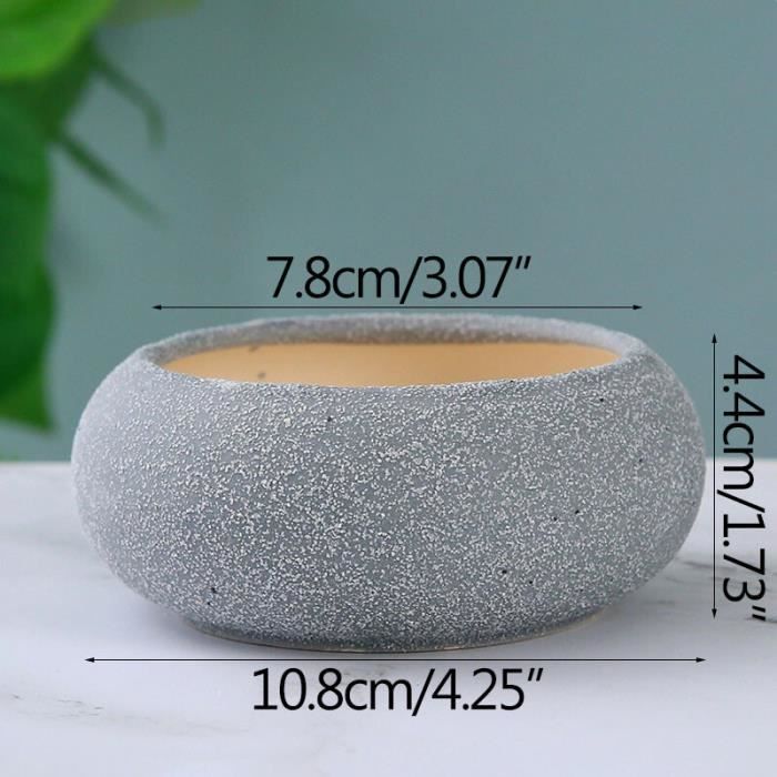 Pot De Fleurs Rond En Céramique De 15 Cm Avec Zircons Noir - KOTARBAU