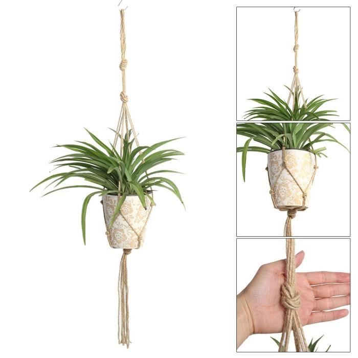 Suspension Plante En Macramu00e9 Pot De Fleurs Suspendu