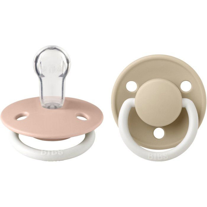 Sucette bébé - BIBS - DeLux - Embout rond - Pack de 2 - Silicone - Taille unique phosphorescent Blush Vanilla