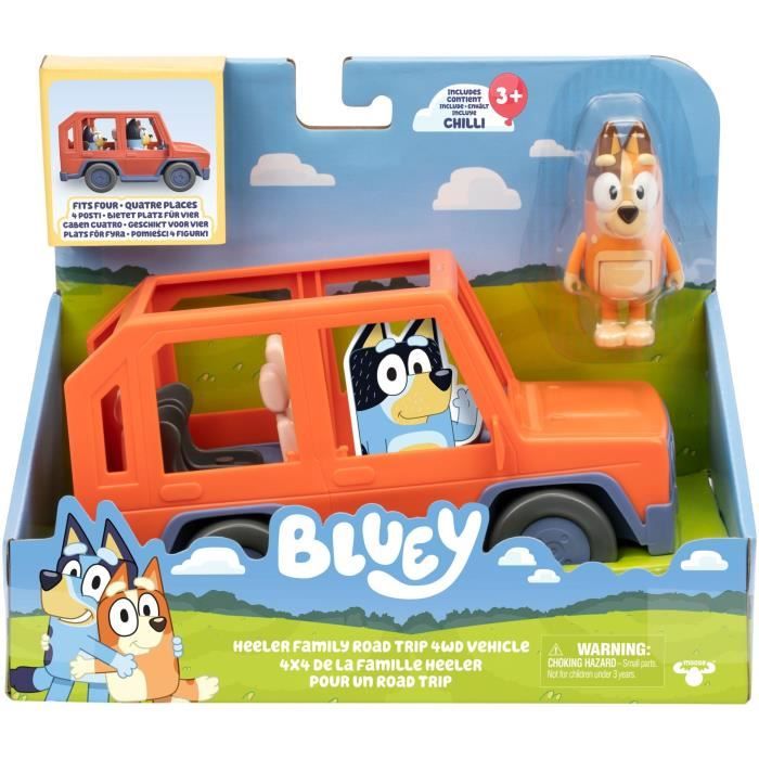 Voiture de Bluey BLUEY Véhicule familial avec figurine Chilli et accessoires