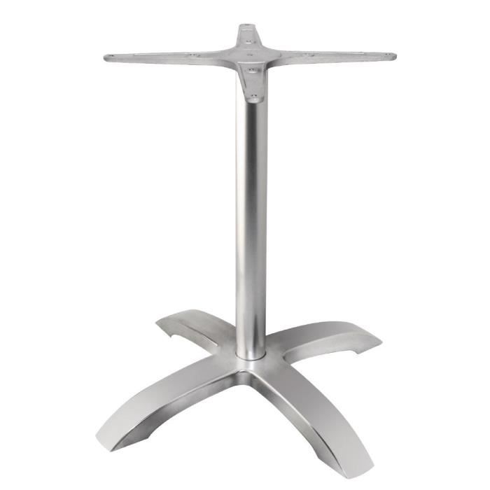 Meilleurs prix pour Pied de table base 4 branches aluminium brossé Bolero