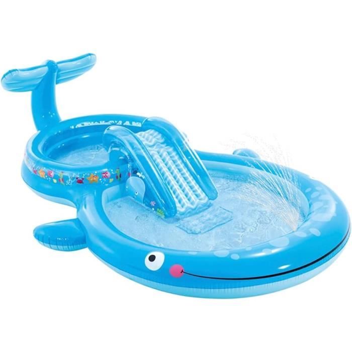 Toboggan De Piscine Gonflable – Dimensions 200x80x85 Cm – PVC épais – Pompe à Pied Incluse – Jeux D’eau Extérieurs
