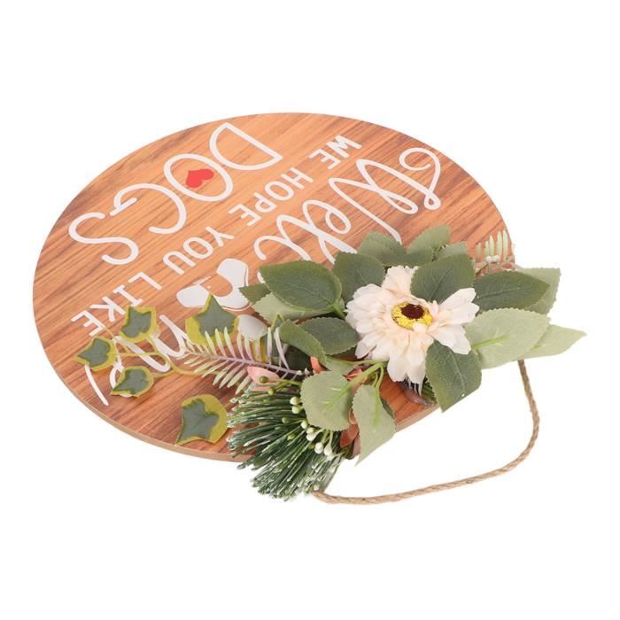 Panneau Bienvenue Porte D'Entrée 30 Cm – Home Sweet Home Couronne Bohème En Bois – Décoration Maison & Jardin