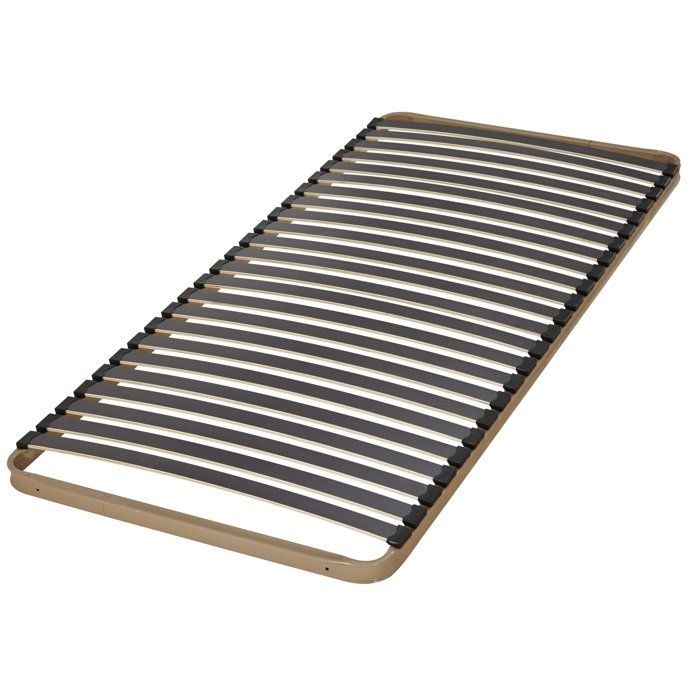 Sommier cadre à lattes - DECLIKDECO - 90x200 - 24 lattes - Marron