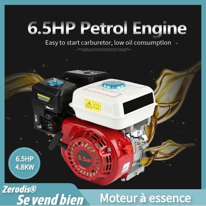 Moteur à Essence Thermique, 6,5 CV Moteur Thermiqueessence 4 Temps 168F OHV Replacement Petrol Engine -HON