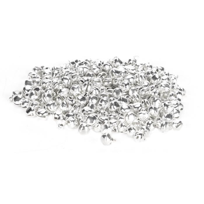 Lot De 12 Petites Cloches Jingle 14mm - Argentées - Pour Artisanat Et Décoration Noël - Neuf