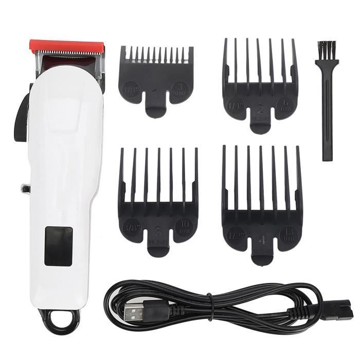 Tondeuse/rasoir électrique Professionnel USB Rechargeable - 5 Têtes, Pour Barbe Et Cheveux, Couleur Marron