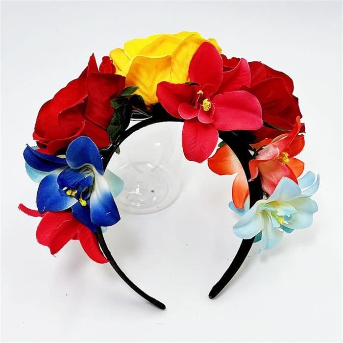 Serre Tete Petites Roses Rouges Serre-Tête À Fleurs Roses Pour Femme - Accessoire De Cheveux Pour Femme ...