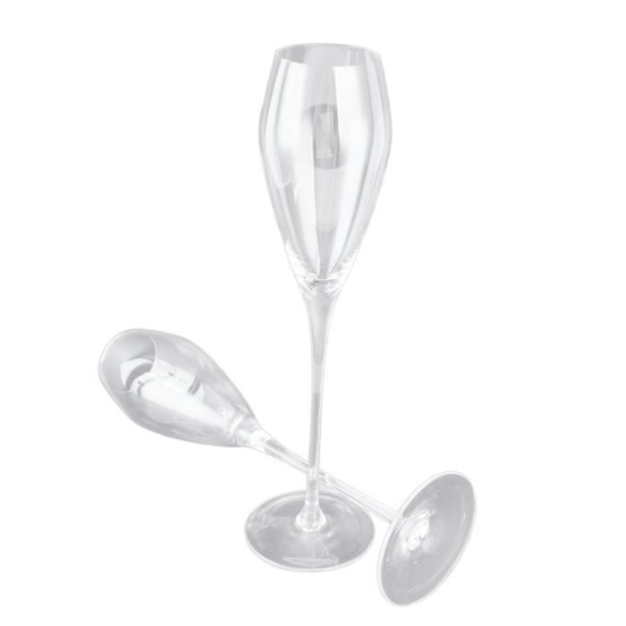 Lot De 6 Verres à Vin Rosé Flûte Élégants - Gobelets Réutilisables Cabilock