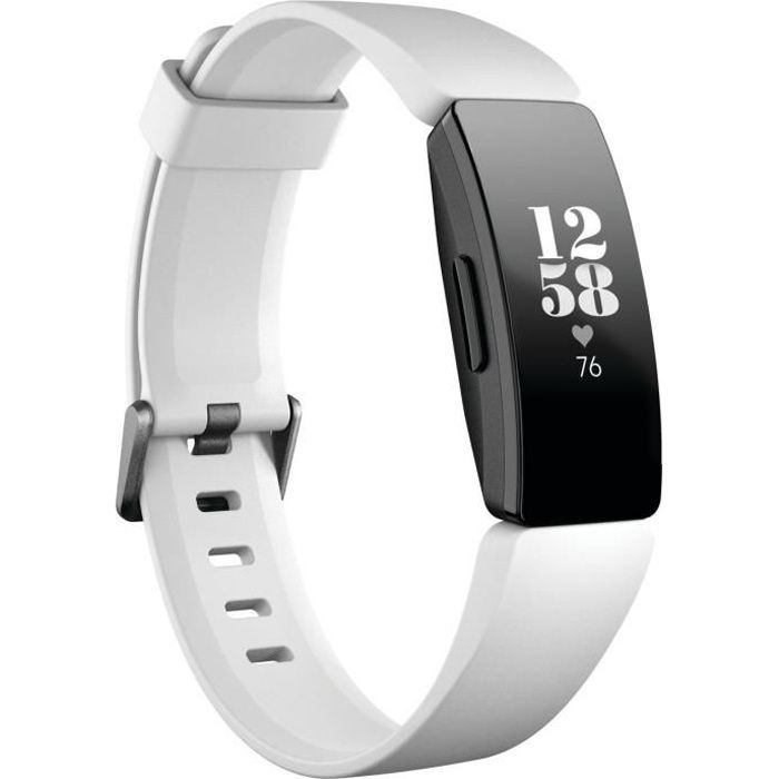 FITBIT INSPIRE HR Bracelet connecté pour la forme au quotidien - Noir et Blanc