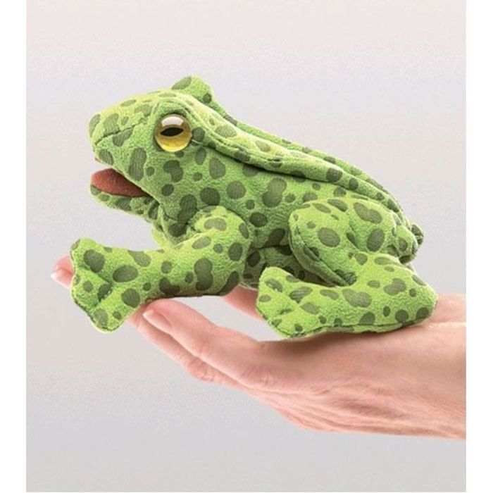 Akls Marionnette en peluche en forme de grenouille pour bébé, jouet