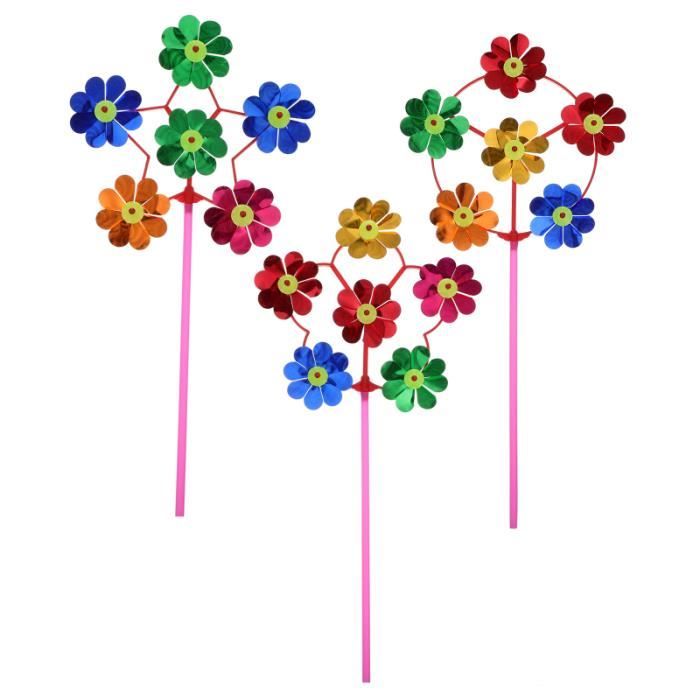 25 pi?�ces Moulin ?� vent Jouet ??l?�gant Mode cr?�atif Enfants ?� Moulinet Jardin Vent Filateur vin 