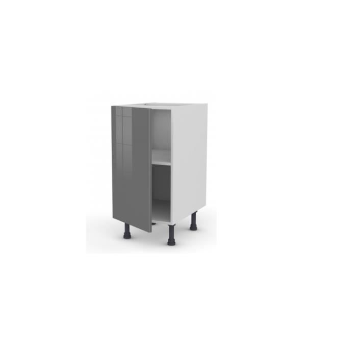 Meuble Bas De Cuisine Couleur Chene 1 Porte Gris Larg 40 Achat