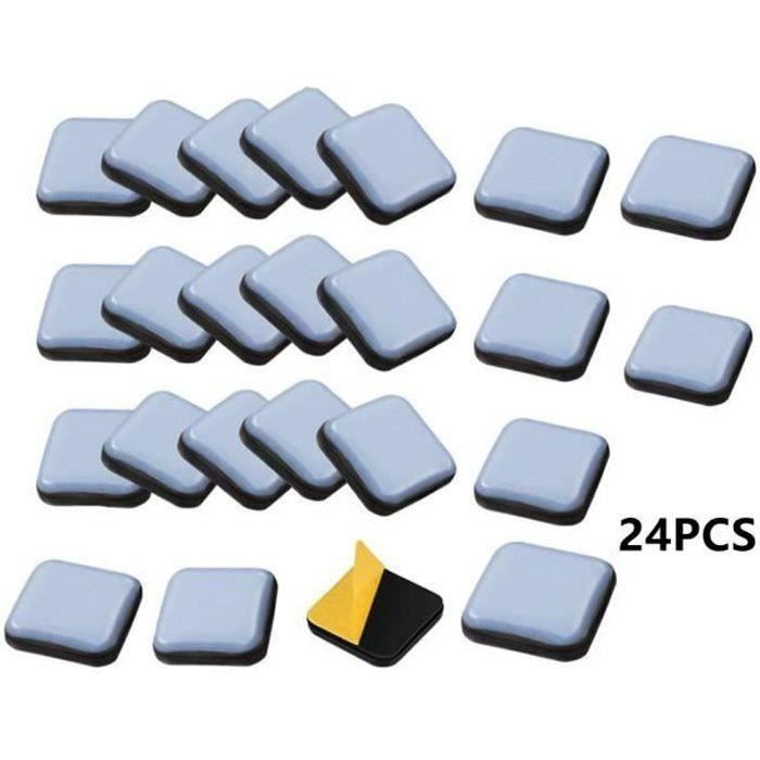 Lot De 8 Patins Glisseurs Carrés à Insérer – 30 Mm Avec Ailettes (réf C4), Pour Chaise