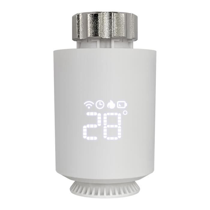 Tête Thermostatique Connectée et Intelligente, Thermostat numérique pour  radiateur, programmable, extensible, économie de chauffage - Cdiscount Sport