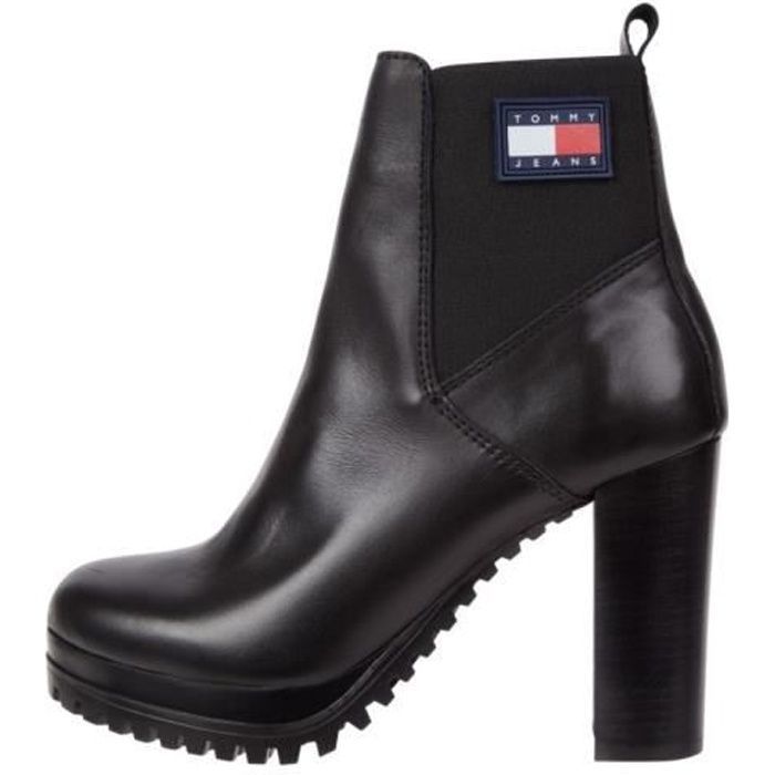 Bottines Tommy Hilfiger Ref 60774 BDS Noir Noir Cdiscount Chaussures